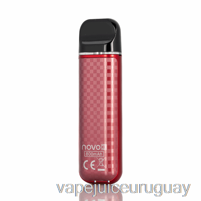 Smok Novo 3 25w Pod System Rojo Fibra De Carbono Vape Uruguay